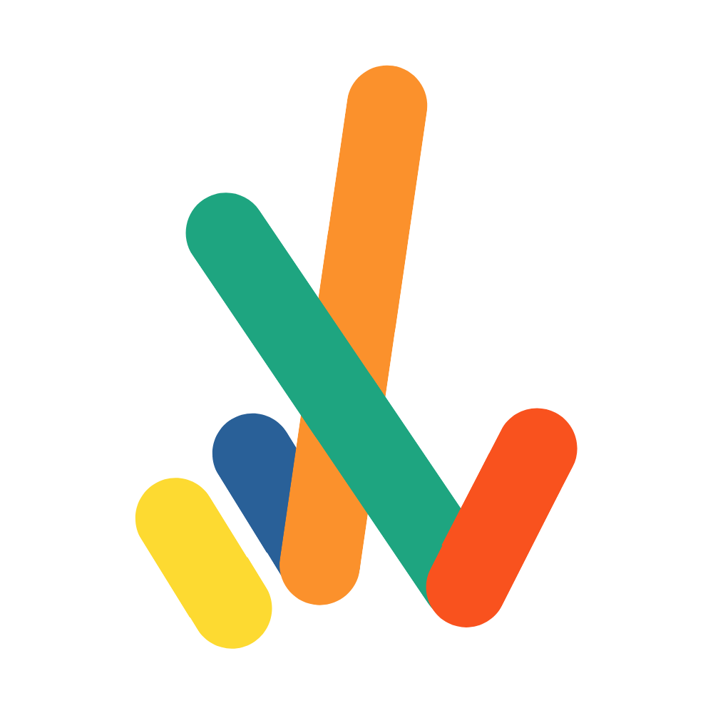 LuckeYou Logo - five thick lines of different colors